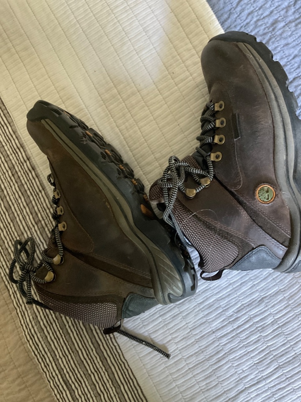 Timberland Womens Brown Leather Hiking Boots Size 8 - Picture 9 of 9